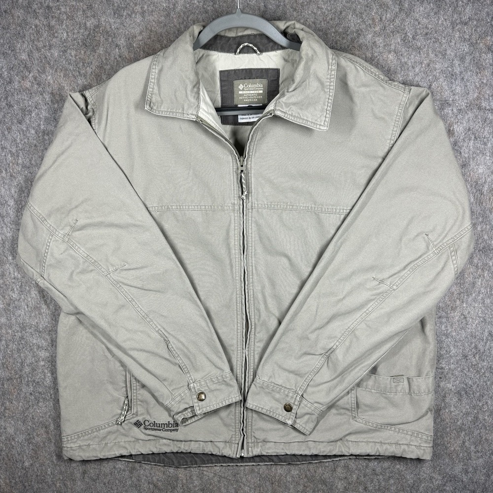 Columbia Sportswear Company Full Zip Canvas Jacket  Mens Size Large Workwear